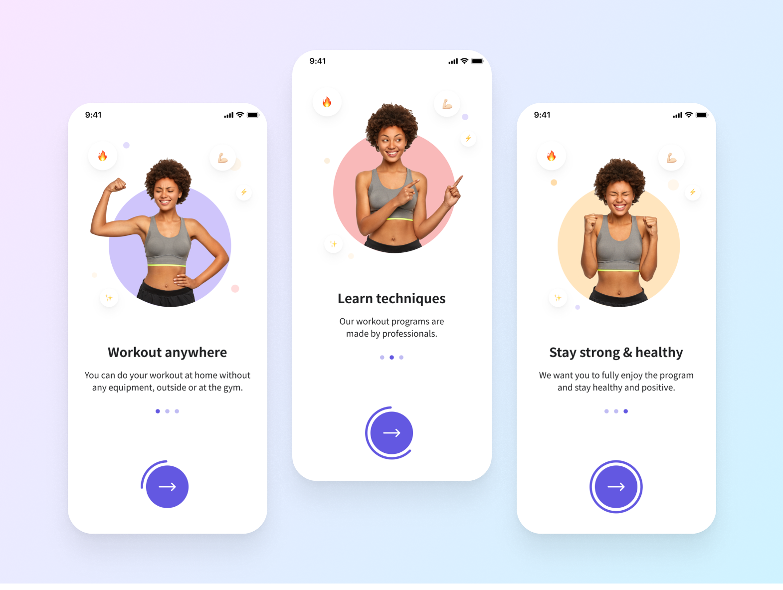 React native onboarding project screenshot