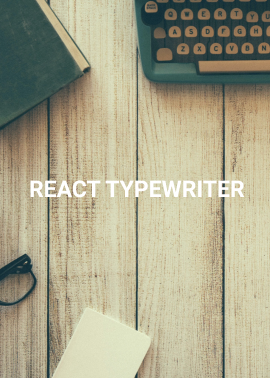 React Typewriter project screenshot